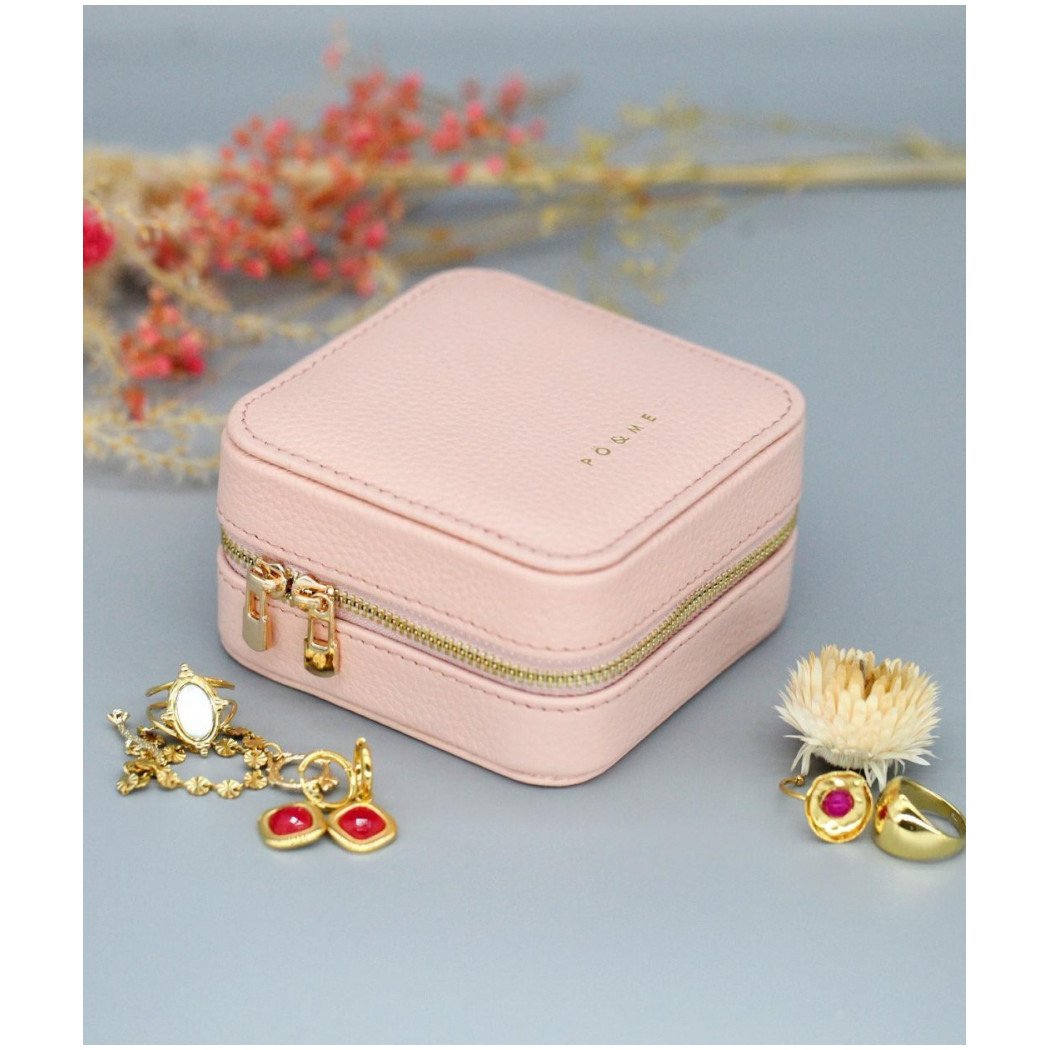 Boîte à Bijoux Carreau - Grainé - Rouge