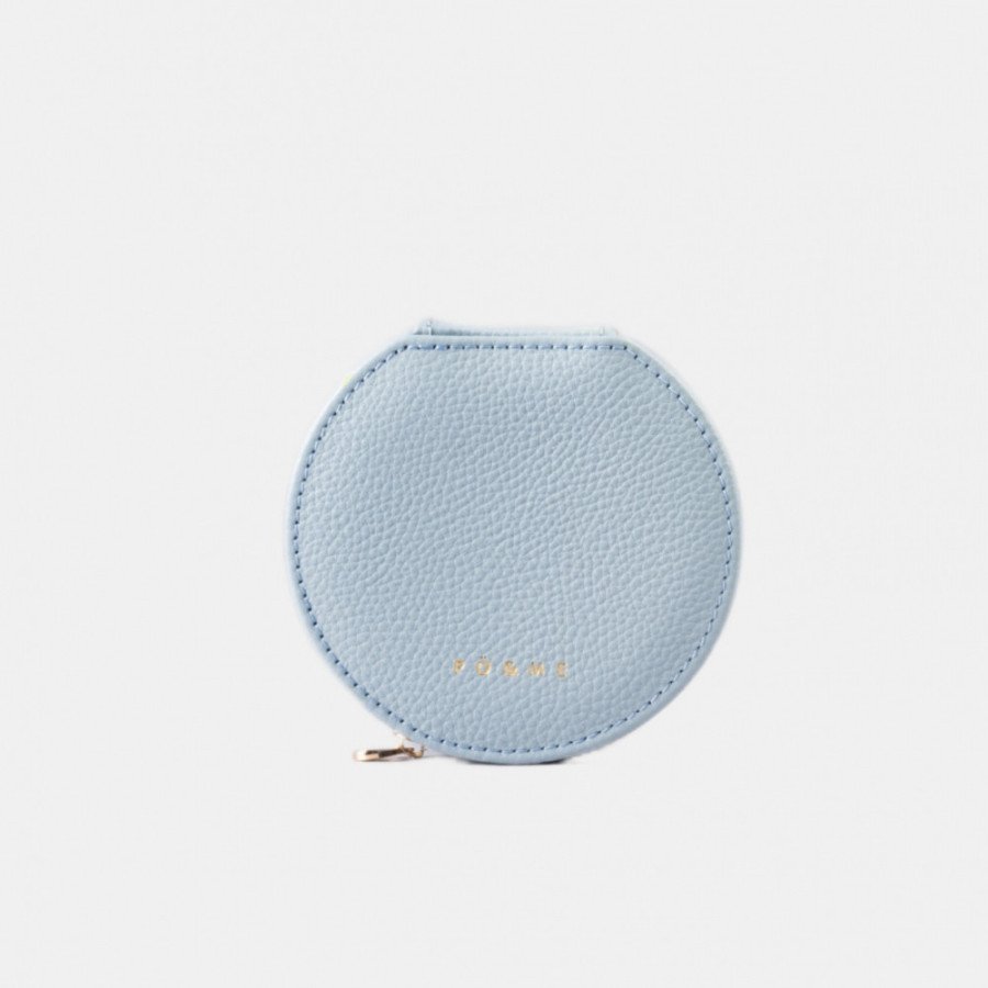 Boîte à Bijoux Trèfle - Grainé - Bleu Pastel