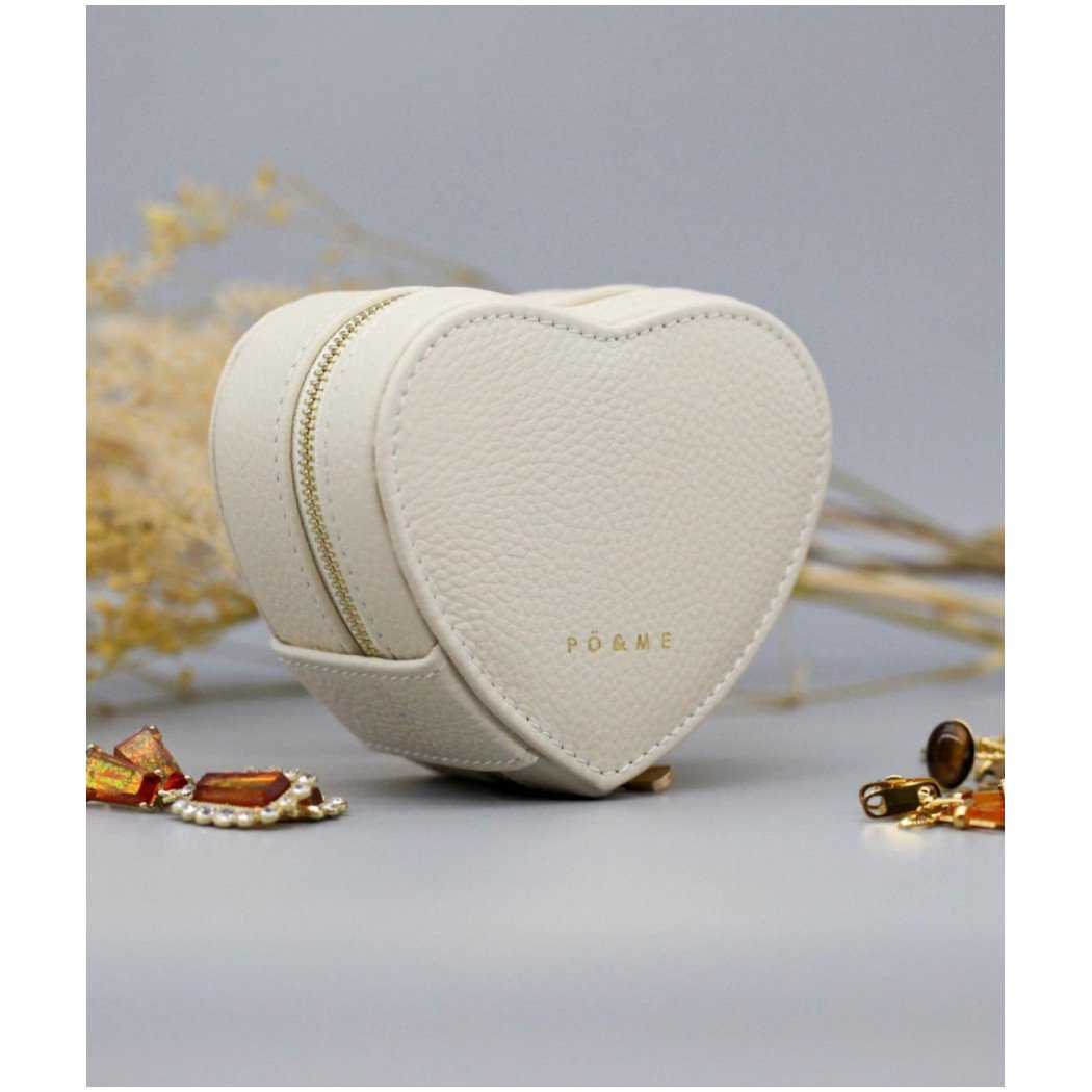 Boite à bijoux Coeur - Grainé - Noir