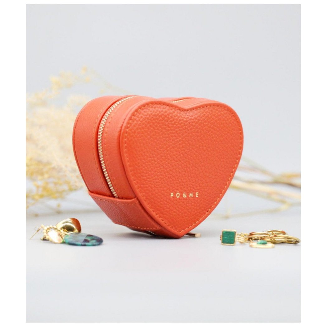 Boite à bijoux Cœur - Grainé - Jaune