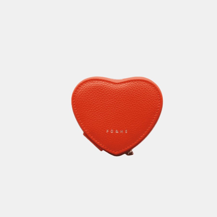 Boite à bijoux Cœur - Grainé - Orange