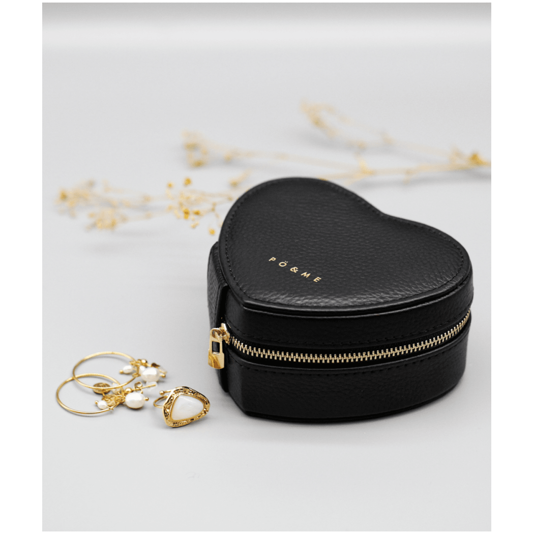 Boite à bijoux Cœur - Grainé - Rose Corail