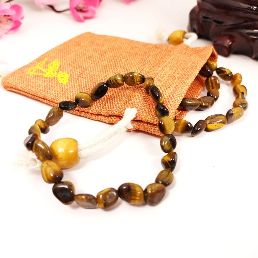 Bracelet en Citrine irrégulier - Nuances Dorées & Ambrées - Pierres Naturelles perles 6mm