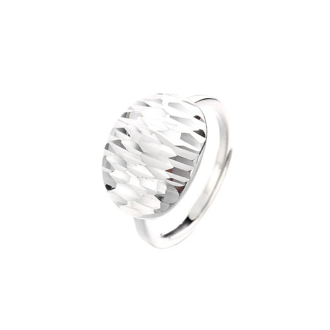 bague ajustable en argent S925 pour femme, design géométrique vintage