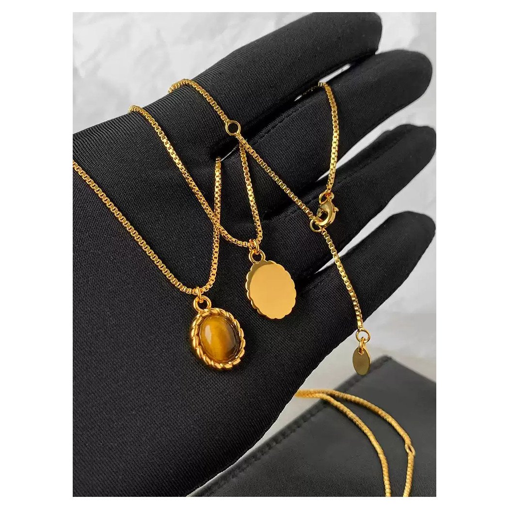 Collier femme multirang avec pierres lapis-lazuli